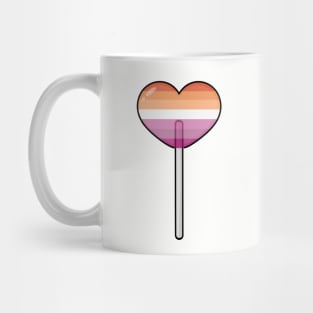 Heart Lesbian Lollipop Mug